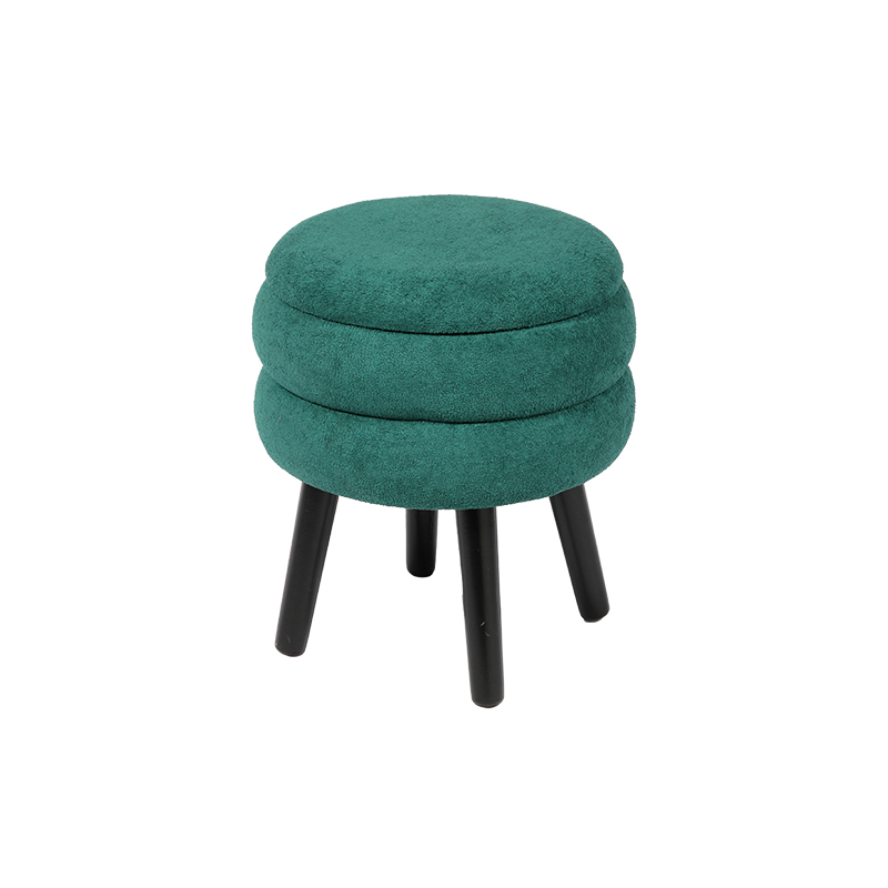 Wholesale 13.4'' Grey Velvet Storage Ottoman Footstool with Storage