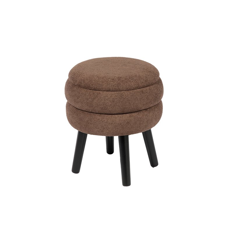 Wholesale 13.4'' Grey Velvet Storage Ottoman Footstool with Storage