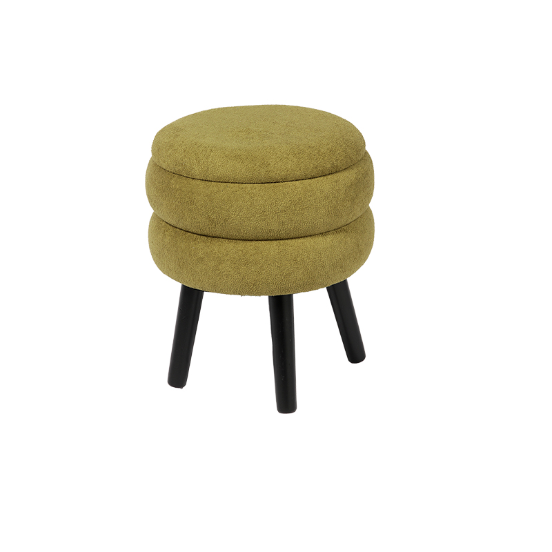 Wholesale 13.4'' Grey Velvet Storage Ottoman Footstool with Storage
