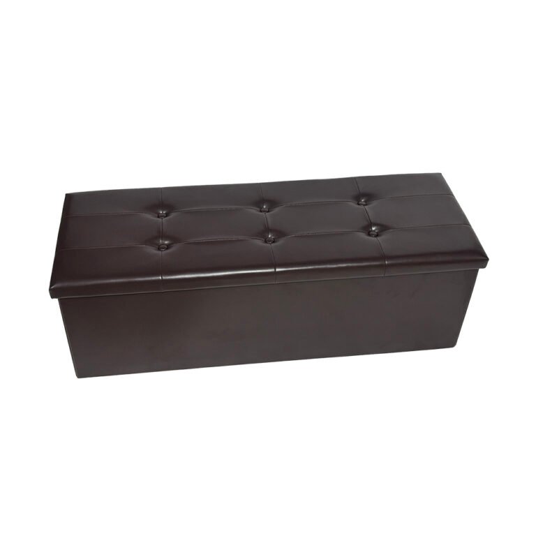 Wholesale 43'' Extra Long Brown Leather Bench with Storage