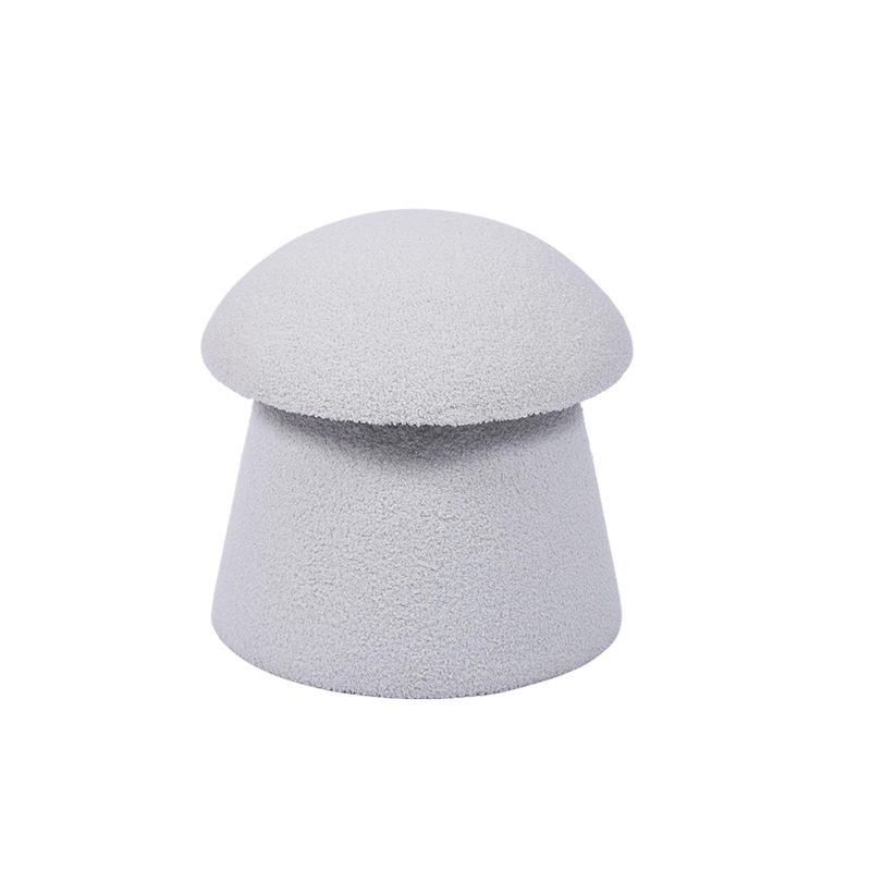 Wholesale 16'' Pink Soft Boucle Storage Mushroom Footstool Pouf