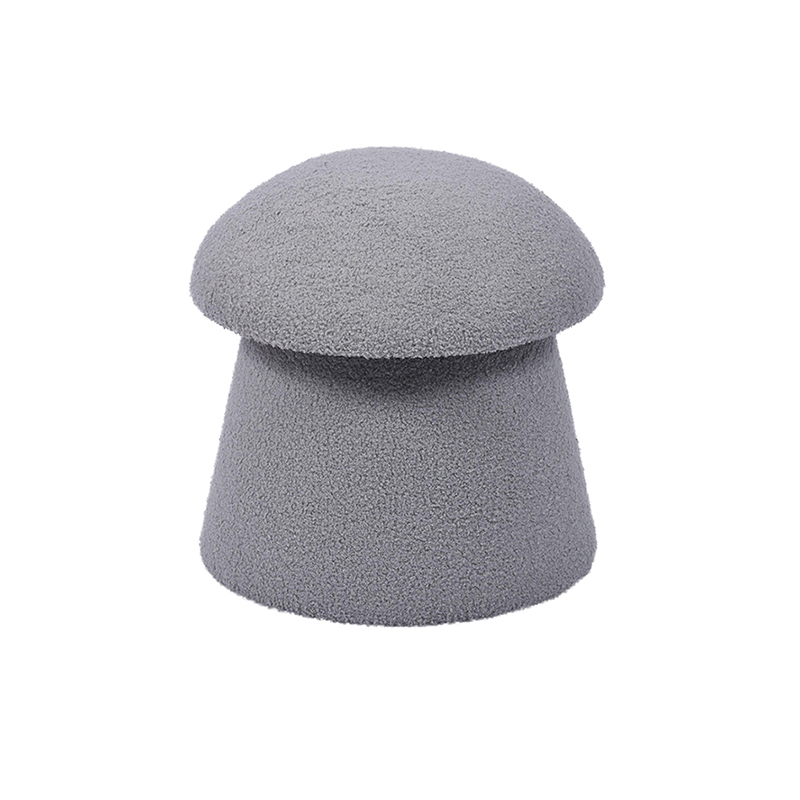 Wholesale 16'' Pink Soft Boucle Storage Mushroom Footstool Pouf