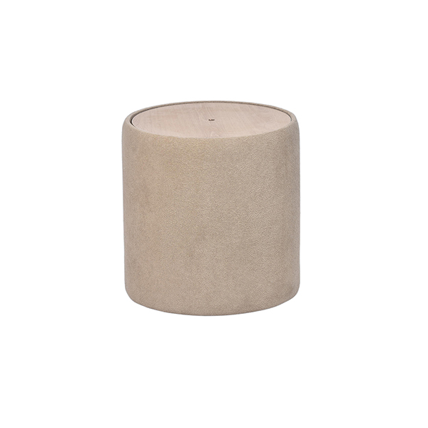 15.7 Inches Round Small Ottoman Table Fabric Pouf