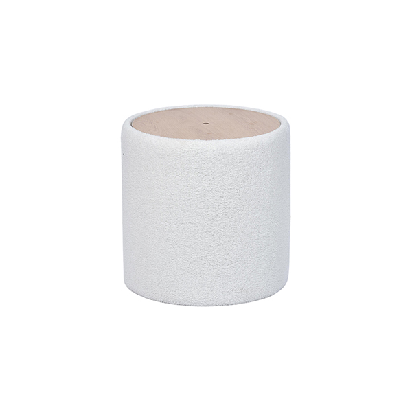 15.7 Inches Round Small Ottoman Table Fabric Pouf