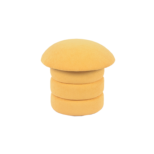 Pouffe with Storage in 17.7'' Mushroom Upholstered Pink