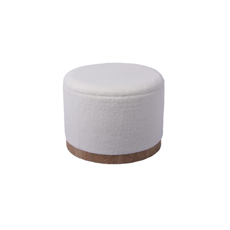 24 Inches Large Circle Ottoman Furniture with Storage and Lid