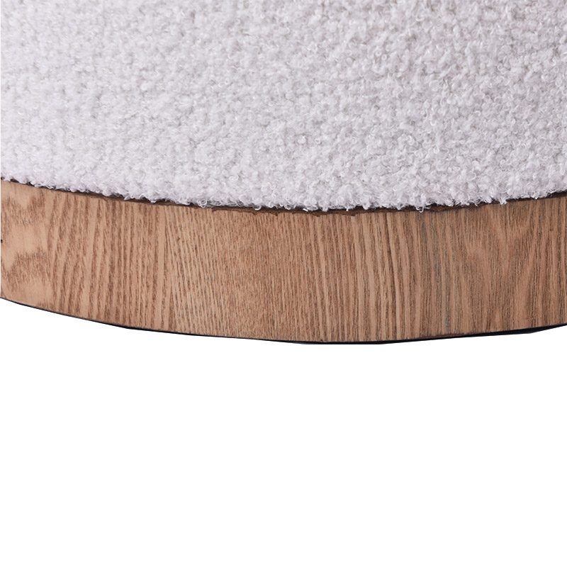 24 Inches Large Circle Ottoman Furniture with Storage and Lid
