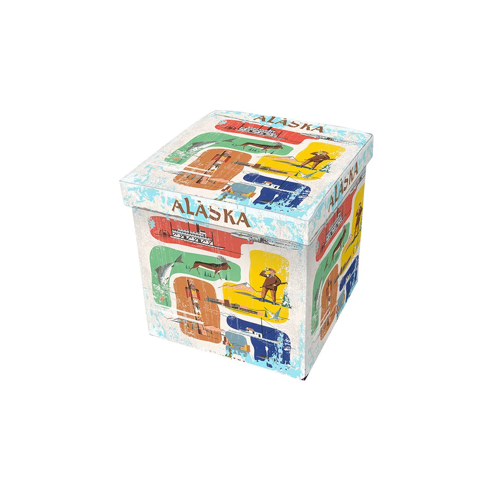 Wholesale Foldable Square Footstool Foot Stool with Storage