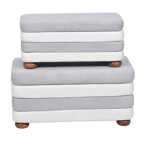Custom 33.5'' Square Grey Velvet Button Tufted Ottoman Coffee Table Manufacturer