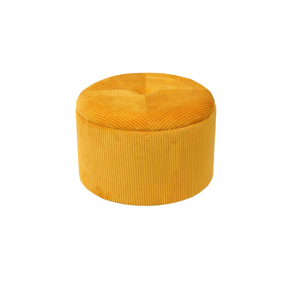 Wholesale 24'' Large Round Gold Storage Pouffe