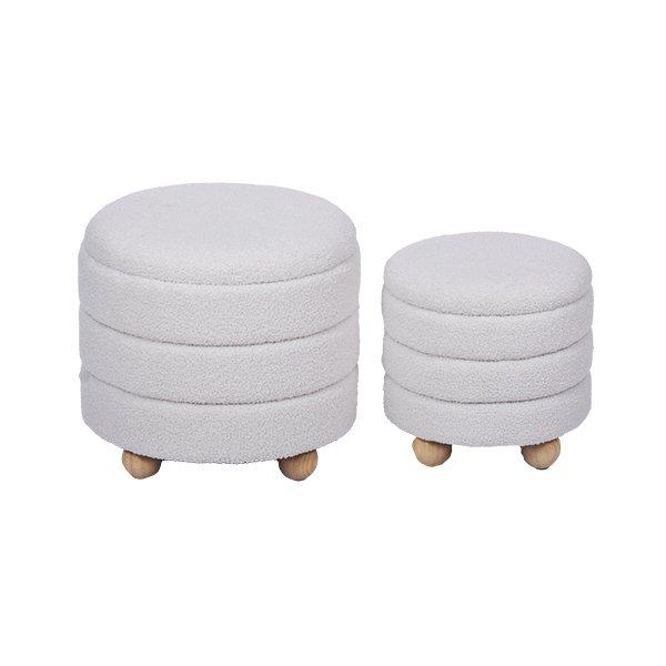 Boucle Ottoman Custom Set Storage Ottoman Free Samples