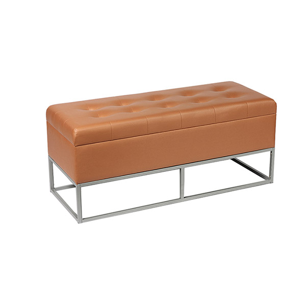 Leather Ottoman With Storage Wholesale Factory Free Samples