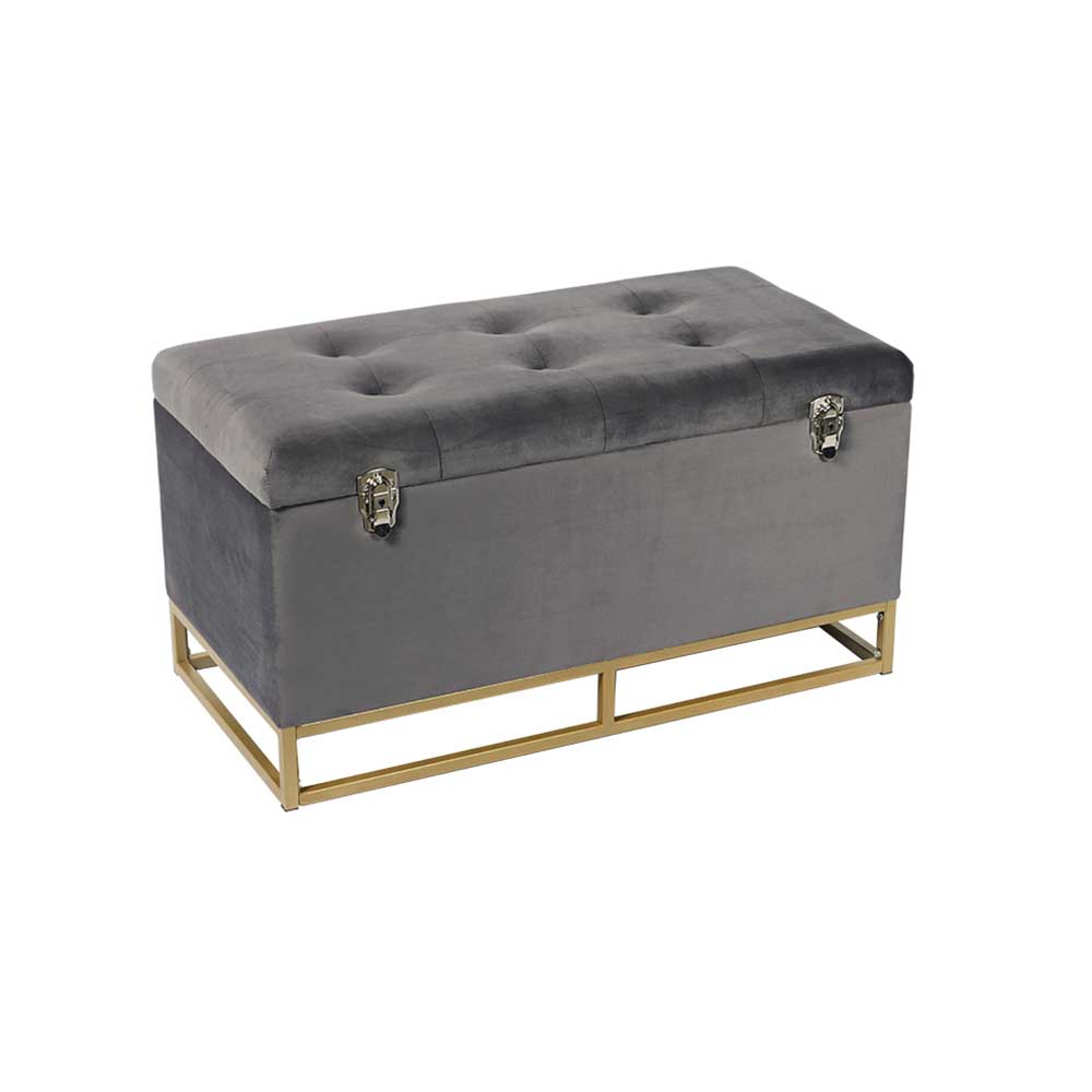 Grey Ottoman Custom Storage Ottoman Wholesale Factory