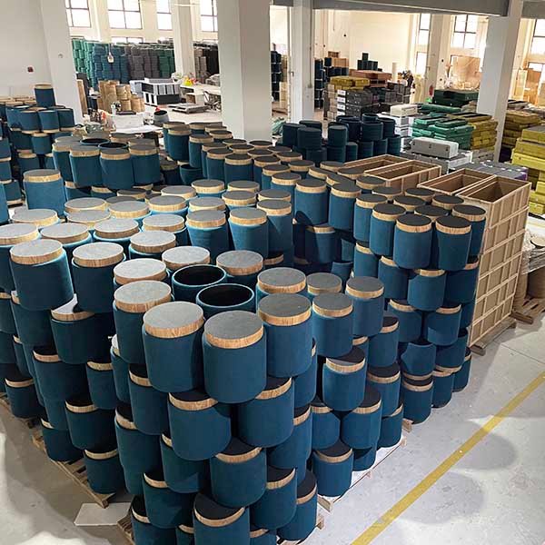 Round Roma Ottoman with Hidden Storage Wholesale Furniture Exporter
