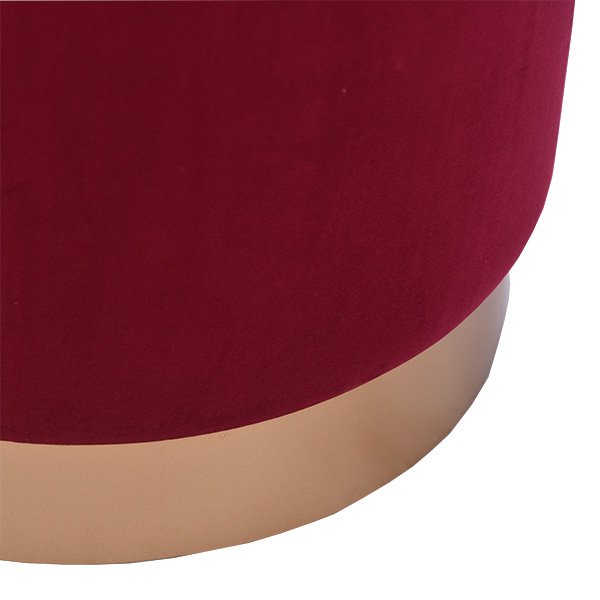 Wholesale Round Ottoman with Metal Based