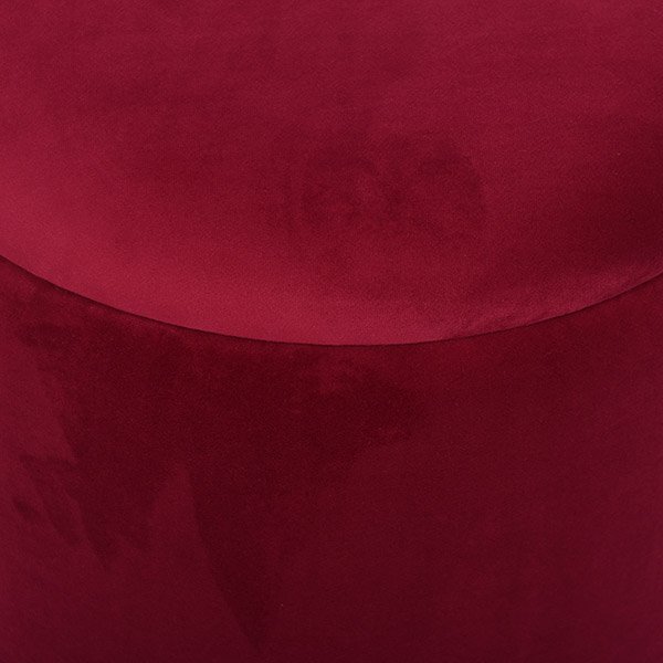 Wine Red Small Round Ottoman