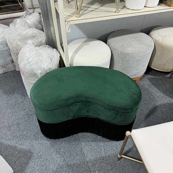Green Ottoman storage ottoman bench for Bedroom Manufacturer Free Samples