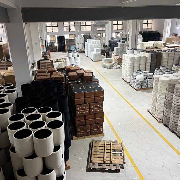 Round Leather Storage Ottoman Custom fabric Ottoman Wholesale Manufacturer Free samples