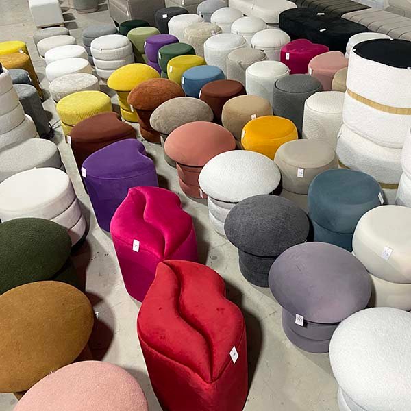 Wholesale Price Square Storage Ottoman Custom Storage Ottomans Free Samples