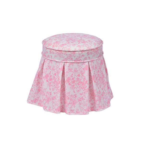 Fabric Ottoman small skirt ottoman for bedroom