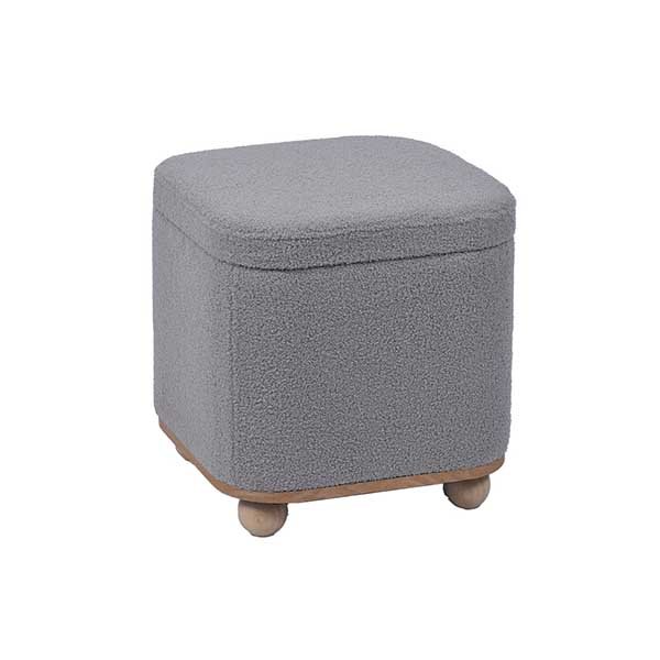 17.5'' Gray Square Storage Ottoman Custom Storage Ottomans Free Samples