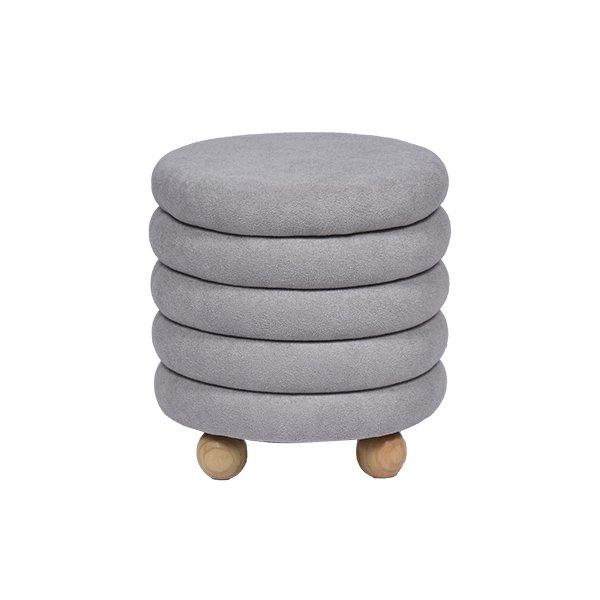 Bulk Beige Ottoman Channel Gray Tufted Ottoman FOB Fuzhou Price Free sample