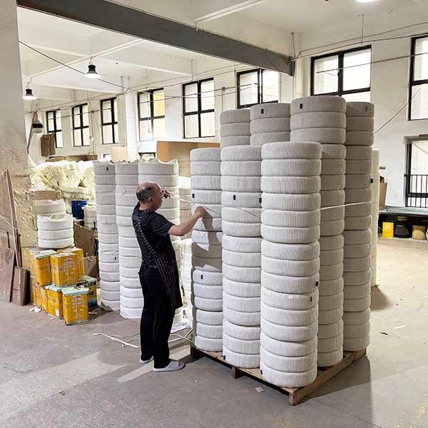 Bulk Beige Ottoman Channel Storage Ottoman wholesale Free sample