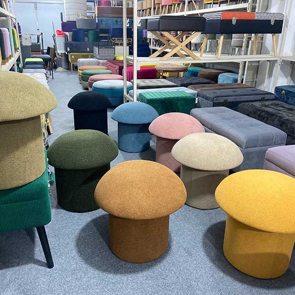 Mushroom Ottoman Custom Storage Ottoman Bedroom & Entryway Furniture Exporter