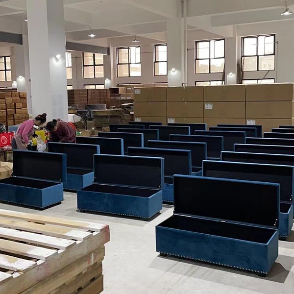 Wholesale Storage Ottoman Bench Custom Long Ottoman Bench