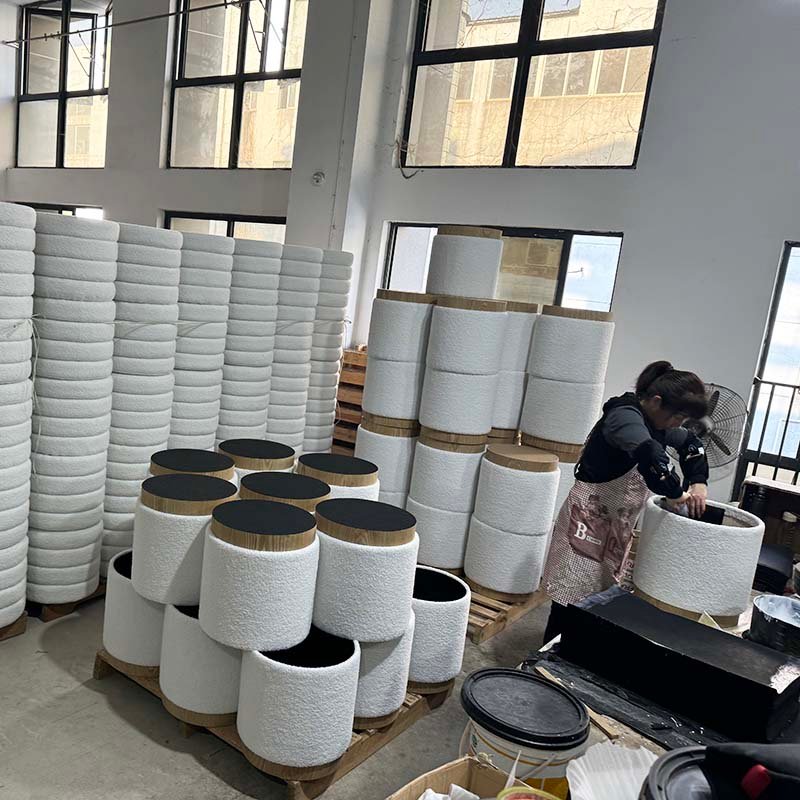 Large Square Ottoman Upholstered Storage Ottoman Wholesale Factory