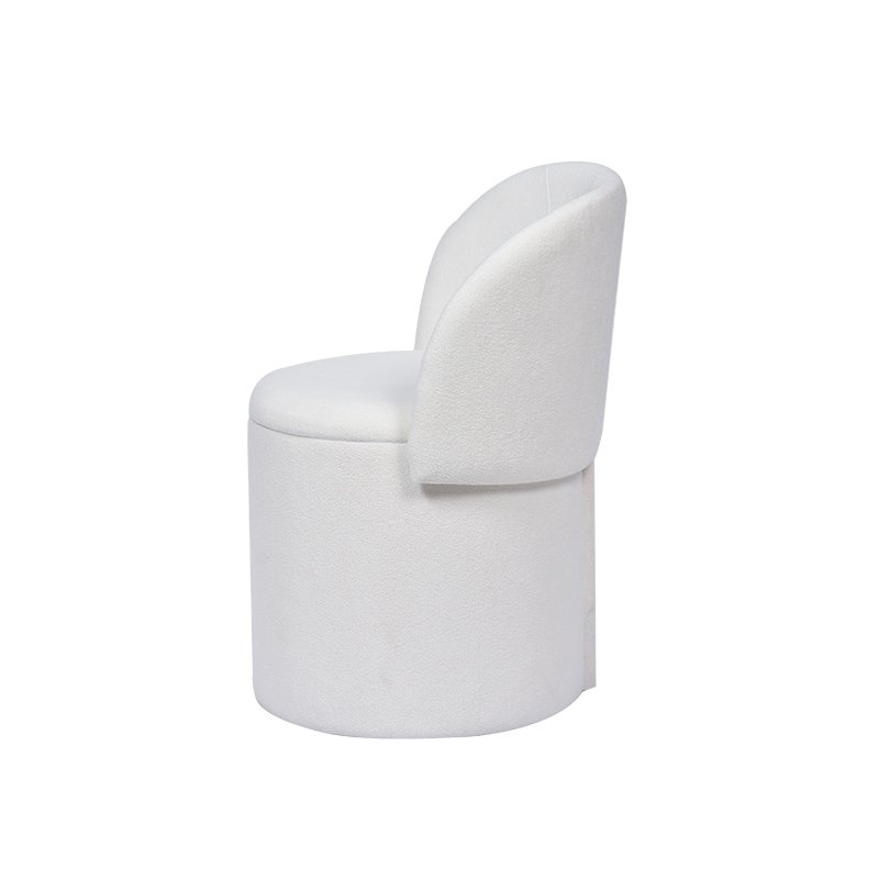 Swivel Vanity Chair Ottoman Stool with Storage Function
