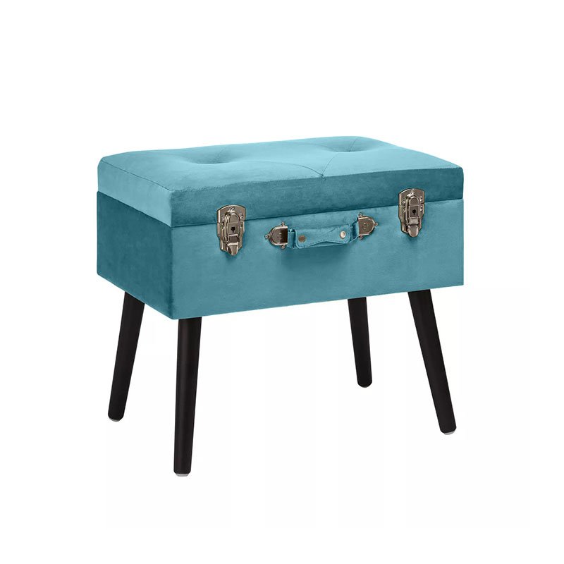 Wholesale Stool Ottoman 20'' Suitcase Stool with 2pcs Button free samples