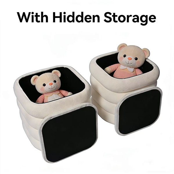 home decor modern channel tufted ottoman with storage function