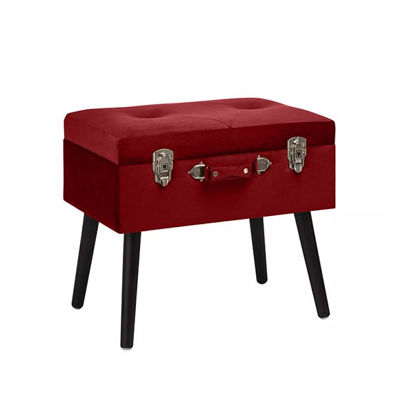 Wholesale Stool Ottoman 20'' Suitcase Stool with 2pcs Button