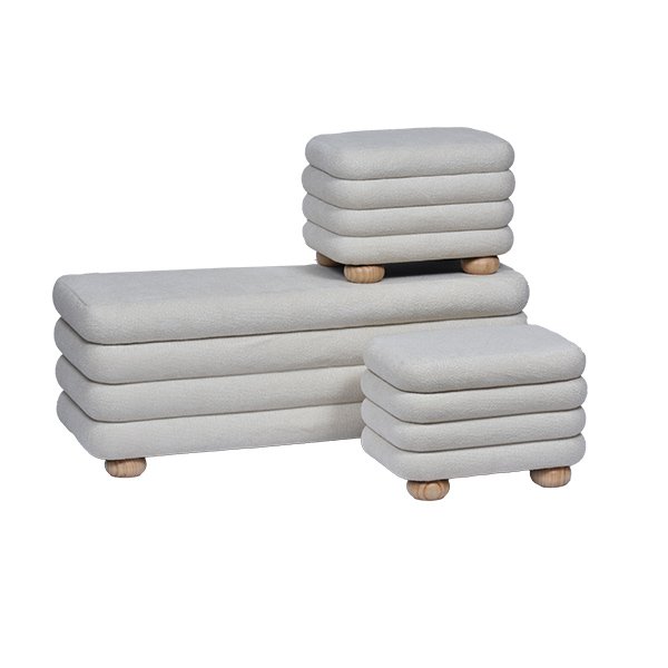 43.3inch Upholstered Storage Bench Velvet Storage Bench in Cloud