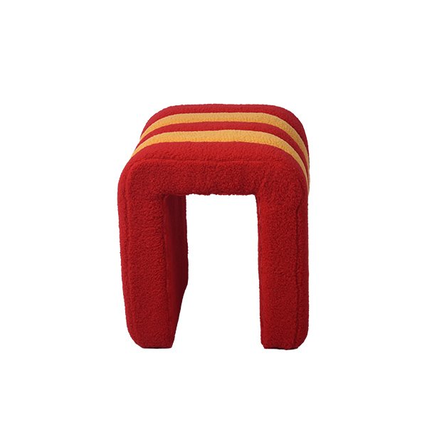 Striped Ottoman Accent Upholstered Ottoman Stool For Hallway